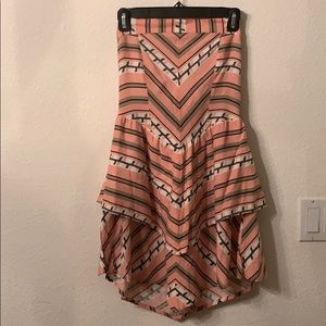 Kimchi Blue peach striped summer dress, Medium